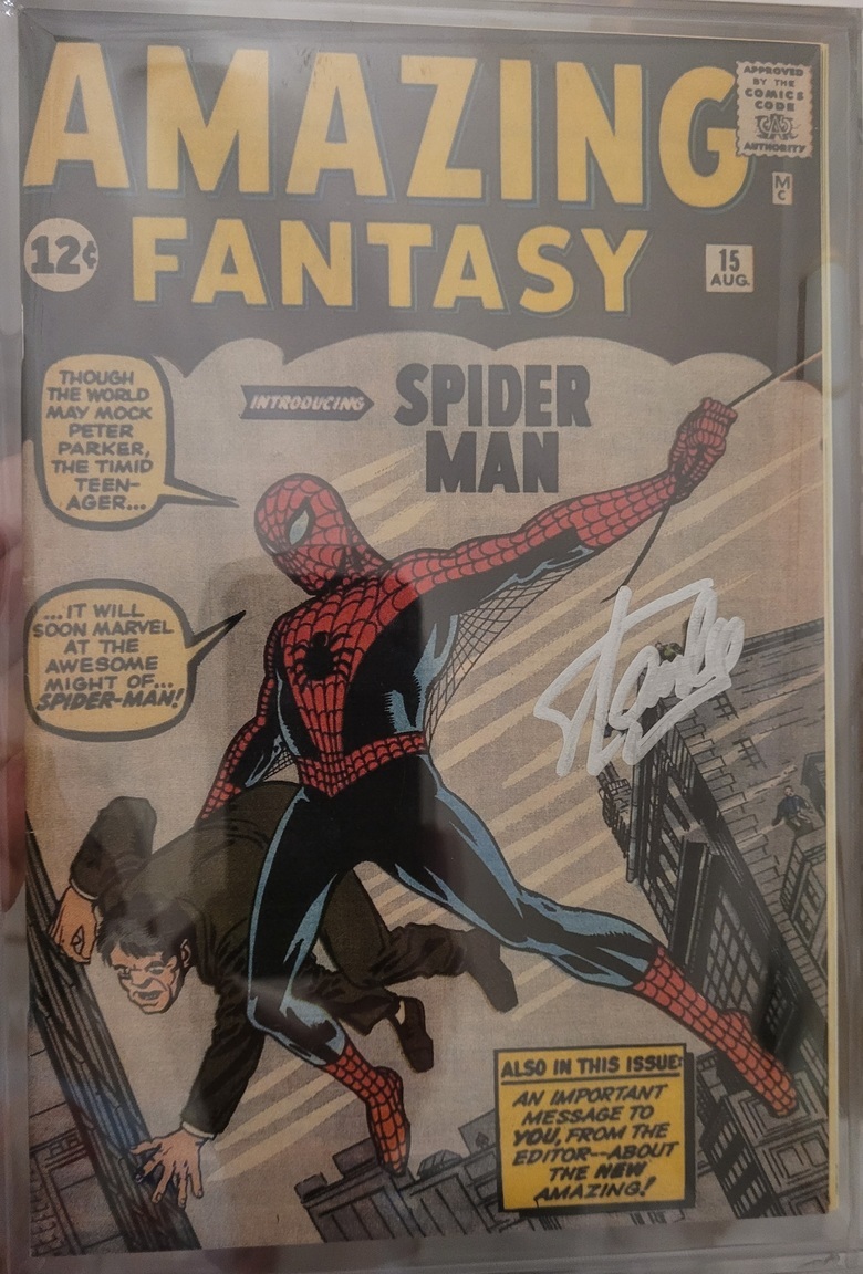 Spider-Man Amazing Fantasy #15 Comic Cover Framed Art Print