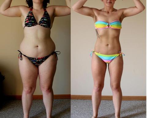 200lbs/41% bodyfat to 142lbs/20%BF- Female8751.