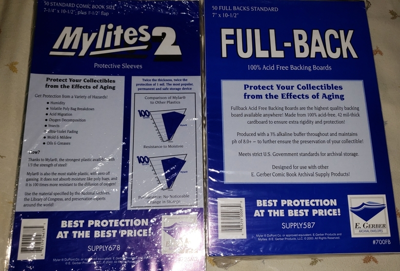 Pack of 50 Mylites 2 Mil Mylar Golden Age Comic Book Bags 8x10.5 Sleeves