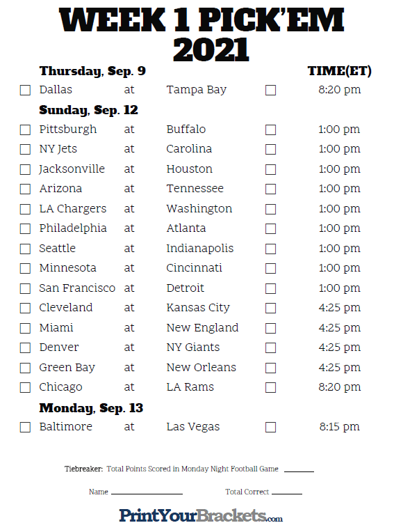 week 1 nfl predictions against the spread