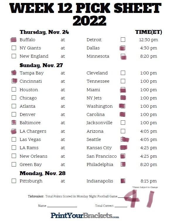 2022 NFL Week 12 picks and discussion, CBCS Comics