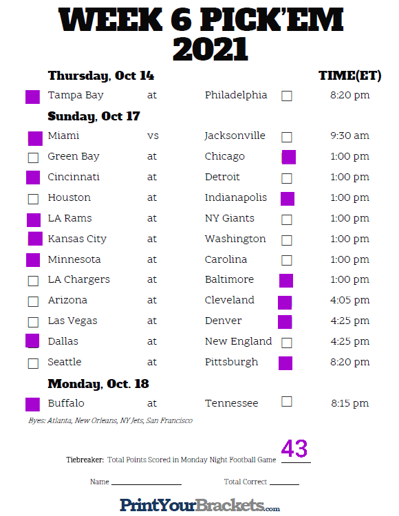 NFL 2021 week 6 picks, predictions and discussions., CBCS Comics