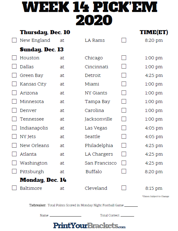 NFL 2020 Week 14 picks and discussion, CBCS Comics